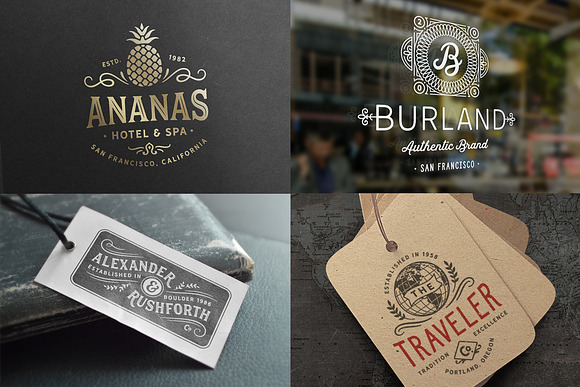 80 Modern Vintage Logos vol 2 in Logo Templates - product preview 4