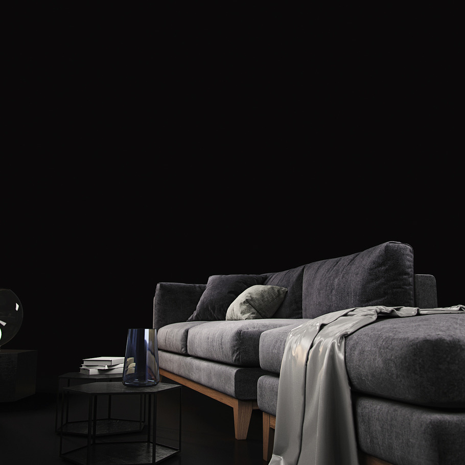 Sofa Cristal Sofa Club violet dark in 3D - product preview 6