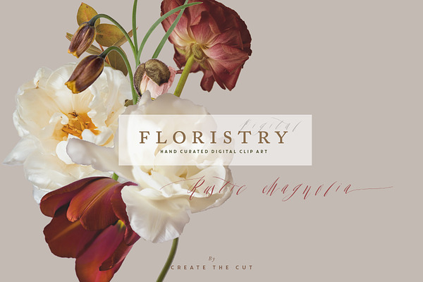 Digital Floristry - Rustic Magnolia