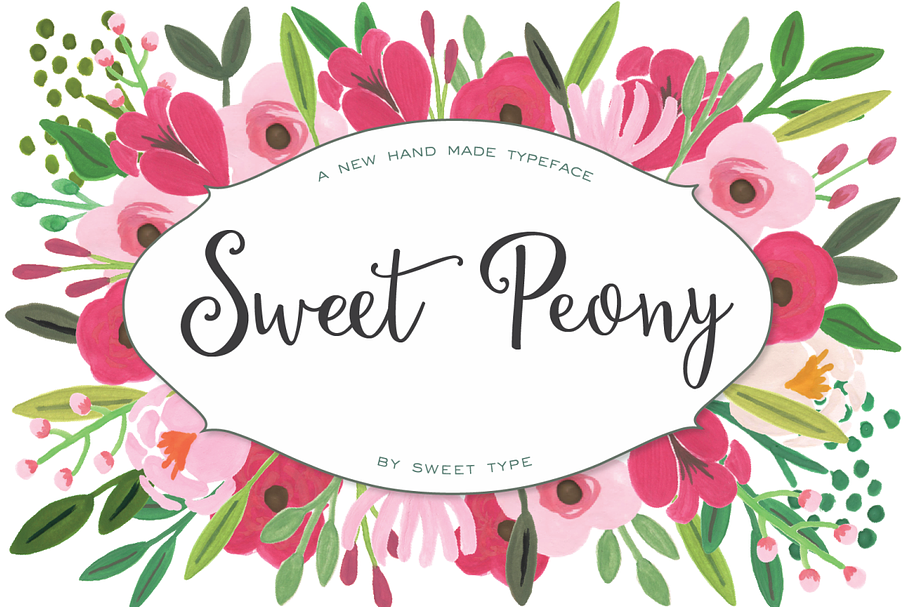 Sweet Peony in Script Fonts - product preview 8