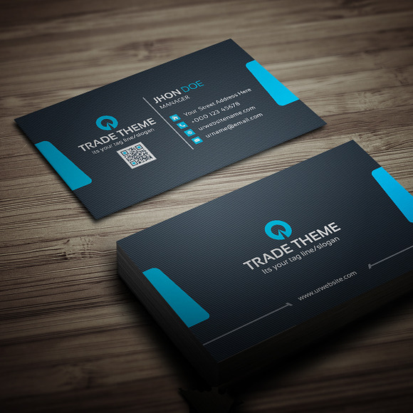 Trade Theme Business Card in Business Card Templates - product preview 3