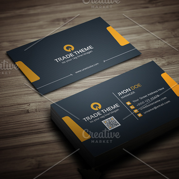 Trade Theme Business Card in Business Card Templates - product preview 4