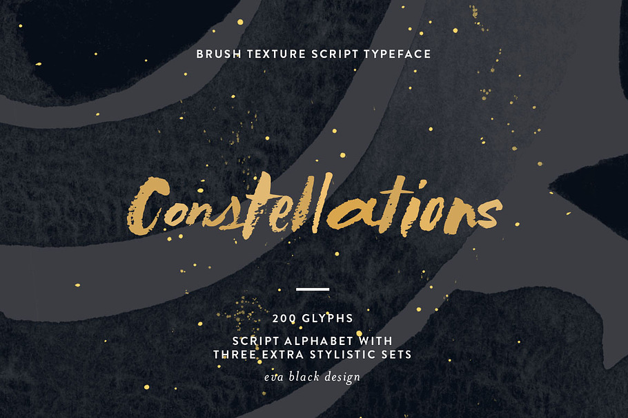 Constellations Textured Script in Script Fonts - product preview 8