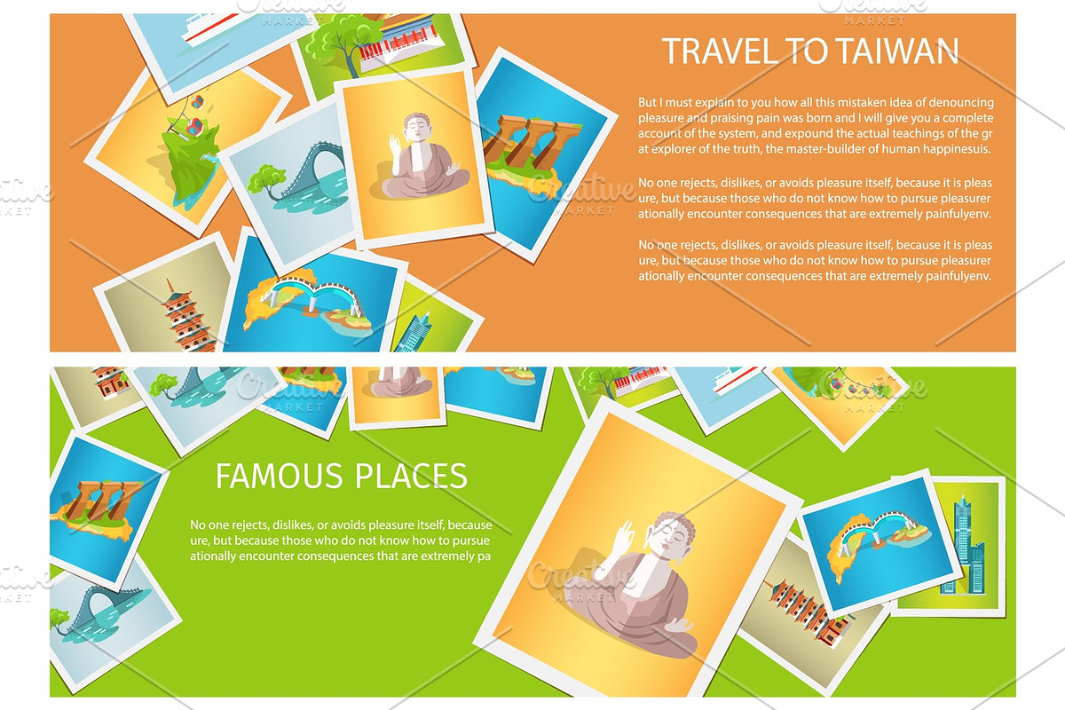 Travel to Taiwan around Famous Places Brochure in Illustrations - product preview 8