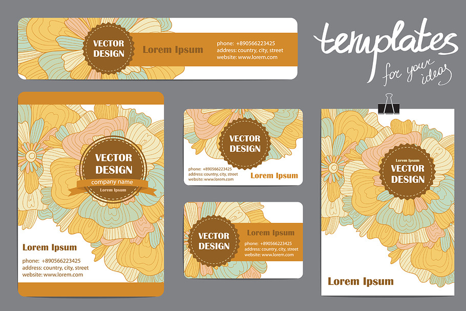 Corporate Identity vector templates in Templates - product preview 8