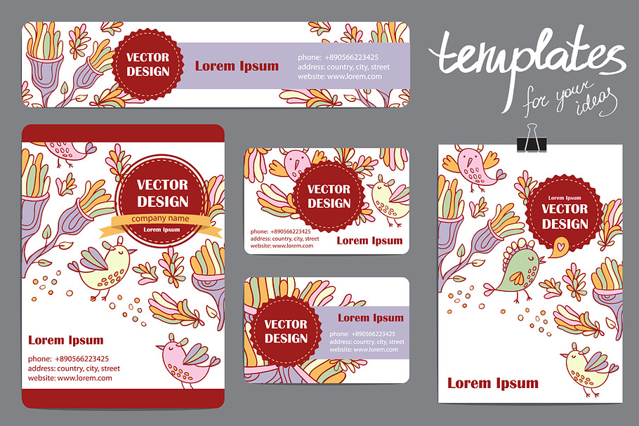 Corporate Identity vector templates in Templates - product preview 8