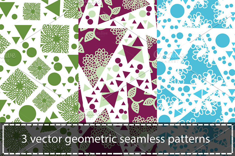 3 vector seamless patterns in Textures - product preview 8