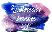 Watercolor brushes set.
