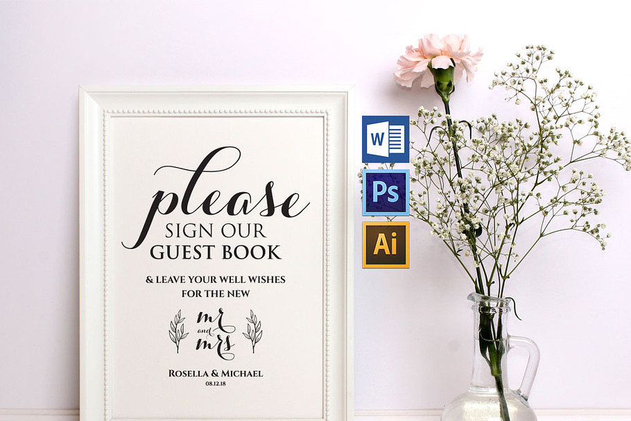 Guest Book Sign Template SHR266