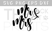 Mr and Mrs Wedding SVG DXF EPS PNG