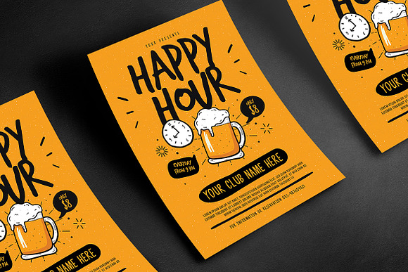 Happy Hour Beer Flyer in Flyer Templates - product preview 2
