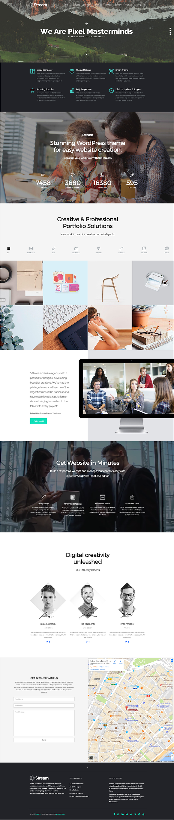 Stream - One Page WordPress Theme in WordPress Landing Page Themes - product preview 7
