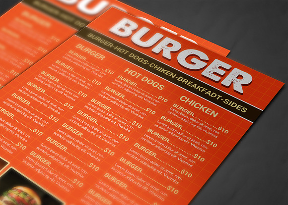 Restaurant Menu in Flyer Templates - product preview 3