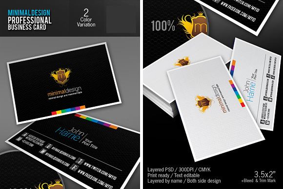 Minimal Creative Business Card in Business Card Templates - product preview 2