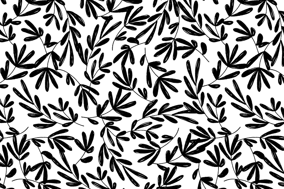 Hand Drawn Botanical Vector Pattern in Patterns - product preview 8