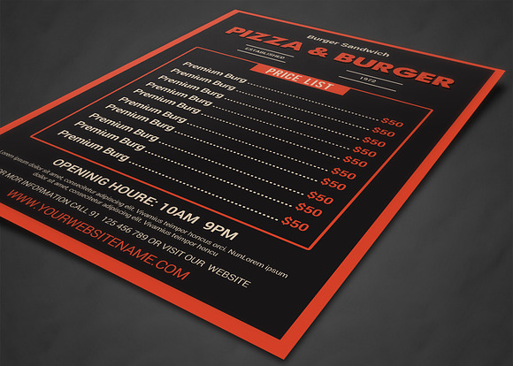Food Menu in Flyer Templates - product preview 1