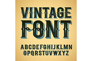 Vector vintage label font.