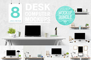computer mockup | desk mockup bundle