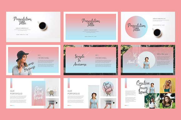 Armin Lookbook Presentation in PowerPoint Templates - product preview 1