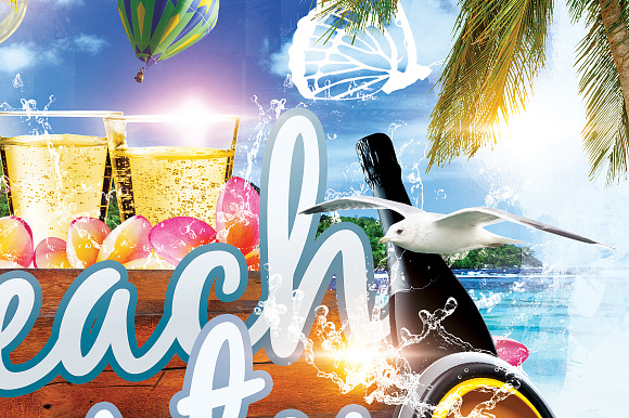 Beach Party in Flyer Templates - product preview 1