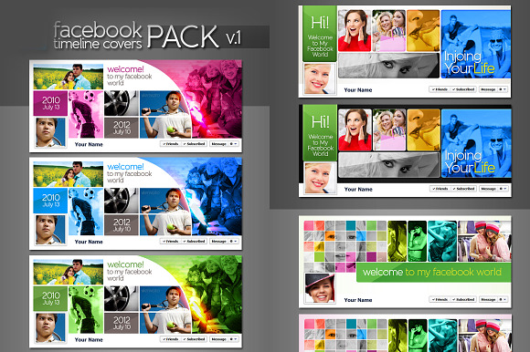 Modern Facebook Timeline Cover Pack in Facebook Templates - product preview 1