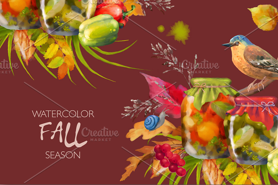 Watercolor Autumn Flyer / Poster in Flyer Templates - product preview 8