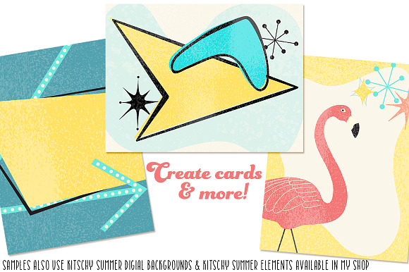 Kitschy 1950's Shapes +Bonus Brushes in Illustrations - product preview 3