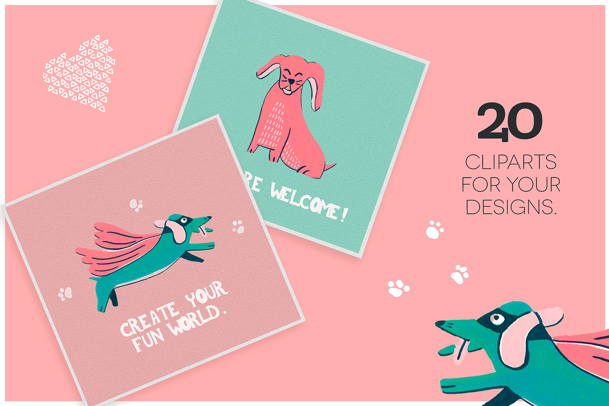 Sausage dogs in Illustrations - product preview 8