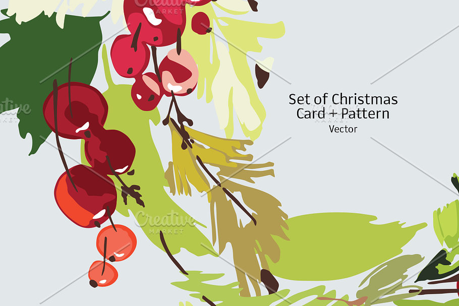Vector Christmas Set in Card Templates - product preview 8