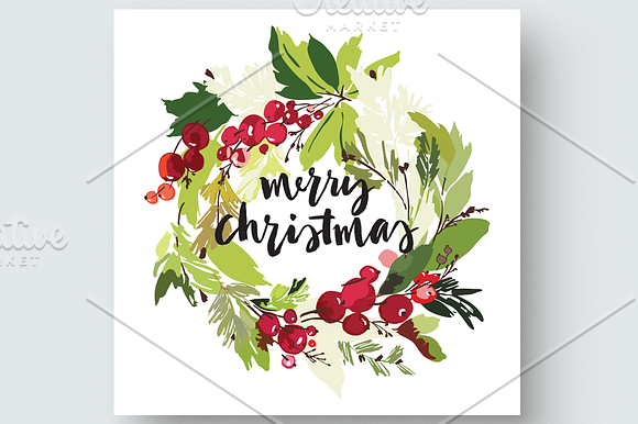 Vector Christmas Set in Card Templates - product preview 1
