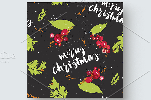 Vector Christmas Set in Card Templates - product preview 2