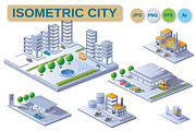 City isometric set