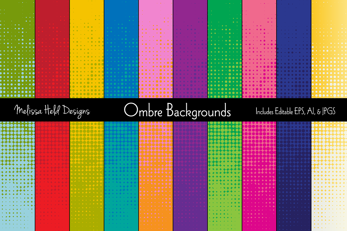 Ombre Backgrounds in Patterns - product preview 8