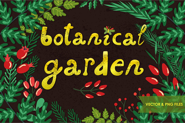 Botanical garden (vector, png)