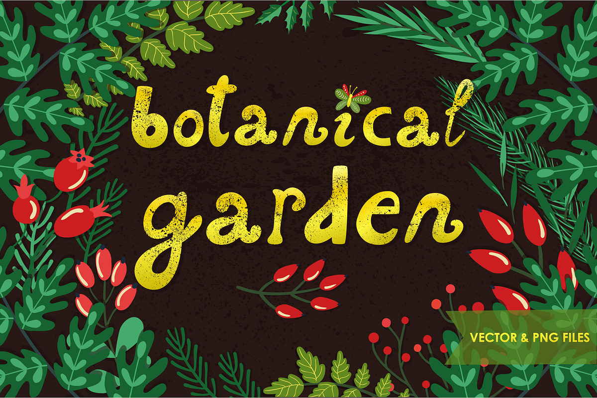 Botanical garden (vector, png) in Illustrations - product preview 8