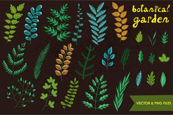 Botanical garden (vector, png) in Illustrations - product preview 2