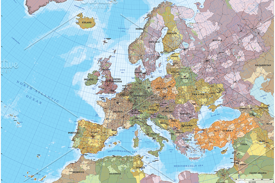 Map of Europe in Illustrations - product preview 8