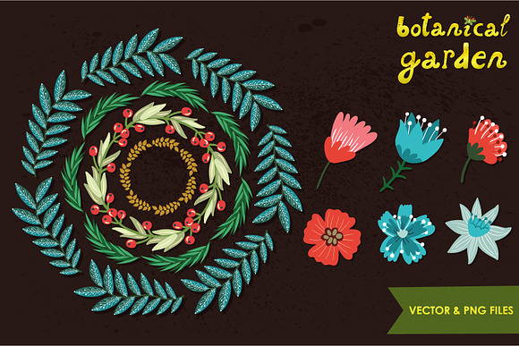 Botanical garden (vector, png) in Illustrations - product preview 4
