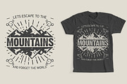 Escape To The Mountains Shirt Design