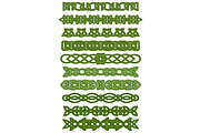 Green celtic knots ornaments