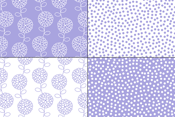  Lavender White Floral Patterns in Patterns - product preview 1