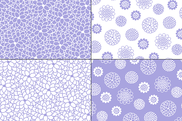  Lavender White Floral Patterns in Patterns - product preview 2