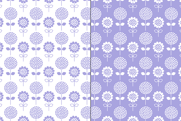  Lavender White Floral Patterns in Patterns - product preview 3