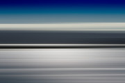 Horizontal motion blur blue ocean landscape background