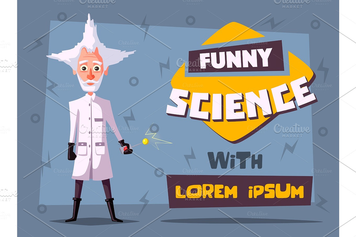 Crazy old scientist in Illustrations - product preview 8