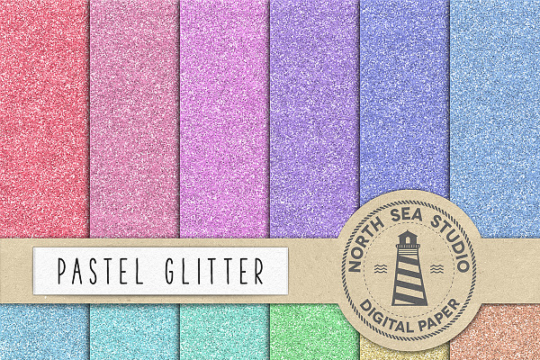 Pastel Glitter Digital Paper