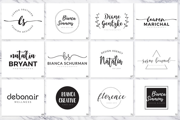 120 Elegant Branding Logo Pack in Logo Templates - product preview 10