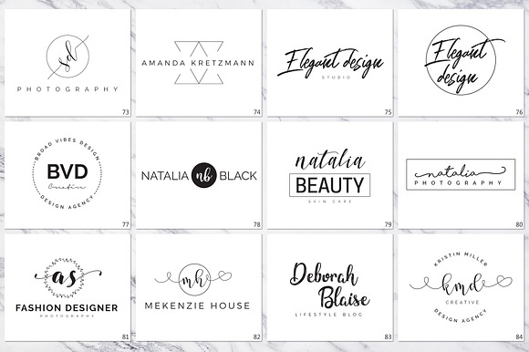 120 Elegant Branding Logo Pack in Logo Templates - product preview 11