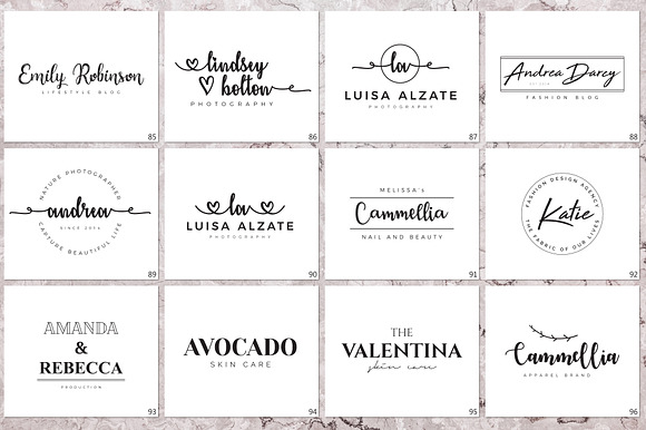 120 Elegant Branding Logo Pack in Logo Templates - product preview 12