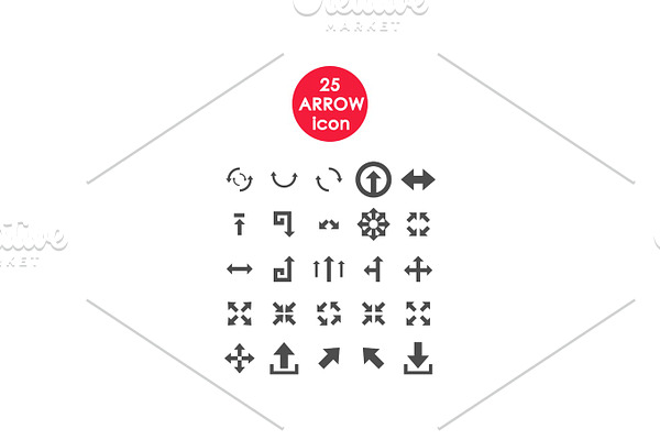 Set of simple vector icons arrows